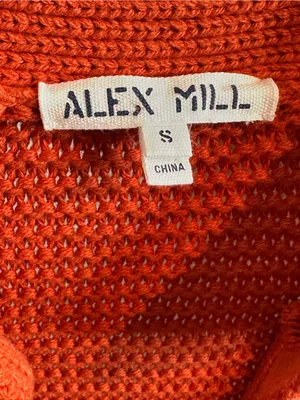 Alex Mill Nico Orange Paprika Button Up Cardigan Sweater Top thumbnail 10