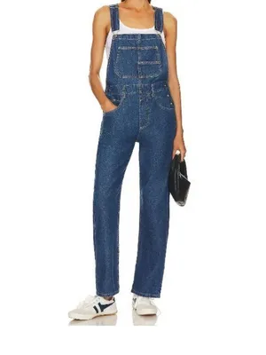 We The Free by Free People Womens Ziggy Relaxed Denim Overalls Size Large thumbnail 10