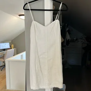 NWT! Abercrombie & Fitch Linen-Blend White Mini Dress thumbnail 2