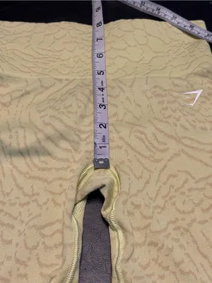 Gymshark Beige High-Waist Animal-Texture Bike Shorts thumbnail 8