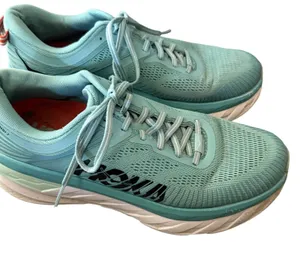 Hoka‎ One One Bondi 7 Shoes Womens Size 10.5 Blue Mesh Athletic Running Cushion thumbnail 1