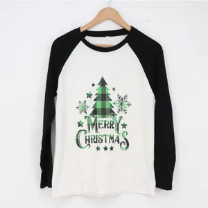 Unbranded T-Shirt Womens S Raglan Merry Christmas White Black Graphic Good thumbnail 2