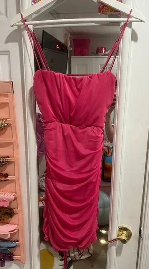 Lucy in the Sky Dress Pink Mini Bodycon S thumbnail 1