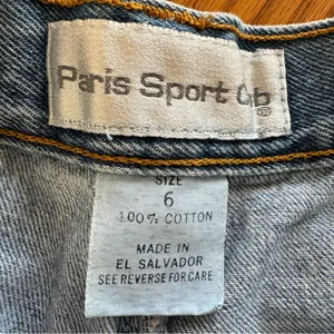 Paris Sports club size 6 vintage Jean‎ shorts bareback thumbnail 4