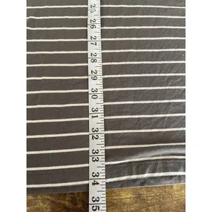 Calvin Klein Dress Sz 12 Striped Short Sleeve Green Olive Knee Length Minimalist thumbnail 12