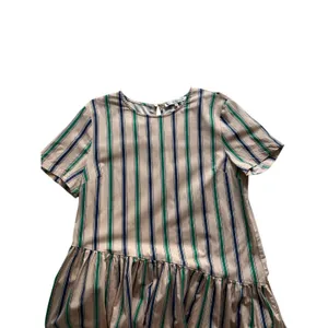 English Factory cotton Striped Asymmetric Midi Dress Sz Medium coastal preppy thumbnail 5