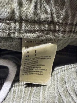 American Eagle Stretch Olive Green Casual Shorts Size 8 thumbnail 4