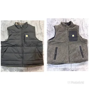 Carhartt Reversible Vest Womens Black Grey Sherpa Quilted OV5607-W XL thumbnail 2