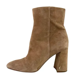 Sam Edelman Daria Women's Brown Suede Leather Square Toe Zipper Ankle Boots 8.5 thumbnail 1