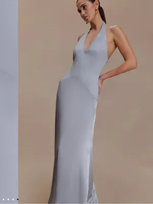 Meshki Maura Taffeta And Satin Maxi Dress - Cornflower Blue, M thumbnail 4