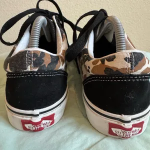 Vans Old Skool Black and Tan Camouflage Sneakers women’s size 6 thumbnail 9
