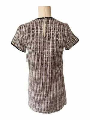 NWT $159 CECE Tweed Shift Dress Time To Shine Rich Black Wool Blend Oversize thumbnail 7