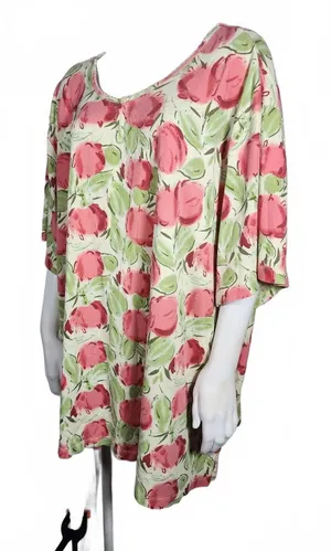 Liz & Me Floral Print Cotton Blend Top Size 4X thumbnail 1