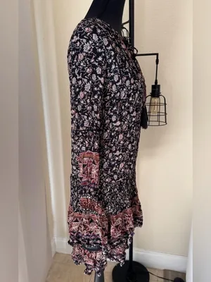 ASTR The Label Floral Ruffle Tiered Dress Boho Fairy XS thumbnail 5