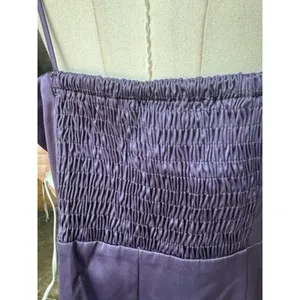 Vintage 80s Madison Leigh Eggplant Purple Sleeveless Dress Size 14 NWT Deadstock thumbnail 14