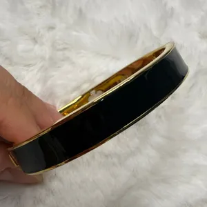 kate spade New York Black Gold Spade Bangle Bracelet thumbnail 5