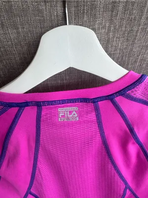 FILA Women's Short-Sleeve Performance Tee in Fuchsia with Purple Contrast thumbnail 6