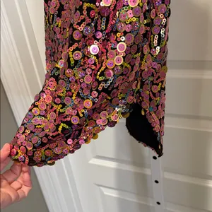 NWT City Studio Sequin‎ Spaghetti Strap Dress Size 1/2 Pink thumbnail 5