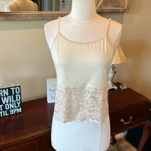Romantic Lace Nylon Nude Cami thumbnail 6