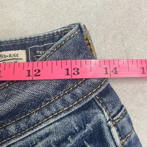 Miss Me 26 X 29 Skinny Mid Rise Denim Jeans Blue 5‎ Pockets Stretch Distressed thumbnail 10