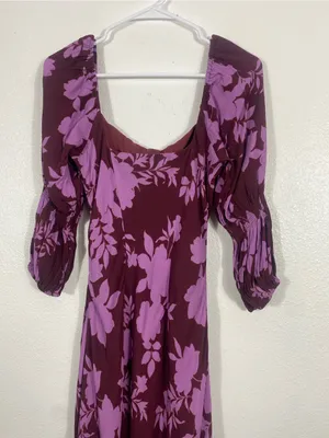Peter Som Collective Floral Square Neck Midi Dress 4 Shell 58% Viscose 42% Rayón thumbnail 8
