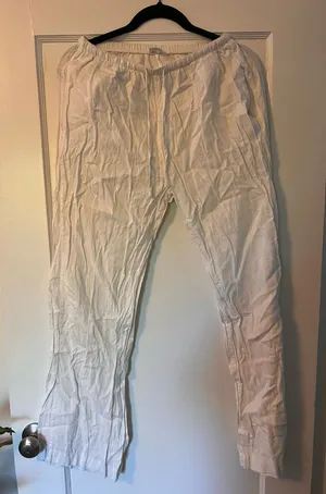 Cotton On White Linen Pants thumbnail 1