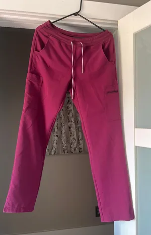 White Cross Maroon Scrub Pants Purple Size M thumbnail 1