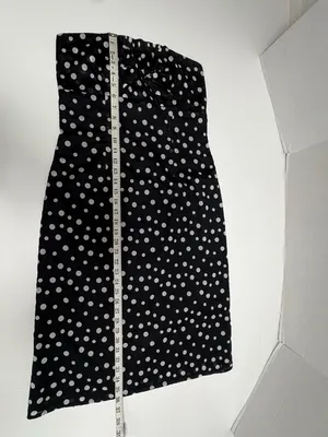 Jill Michelle Black Ad‎ White Polka Dot Strapless Midi Dress - Size 8. thumbnail 10