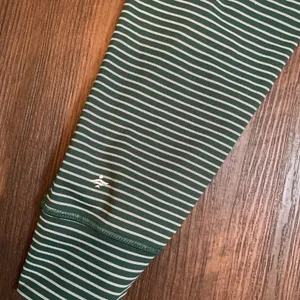 Halara Striped High Waisted Drawstring Leggings Green White Pockets Small Yoga thumbnail 5