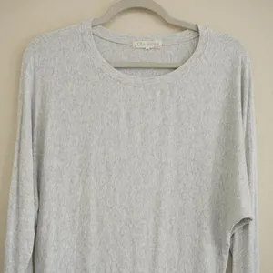 Joah Brown Long Sleeve Shirt Grey Heathered Dolman One Size Cozy Athleisure Soft thumbnail 2
