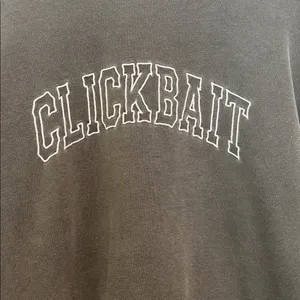 David Dobrik Fanjoy Clickbait Gray Crewneck Sweatshirt‎ size Large thumbnail 3