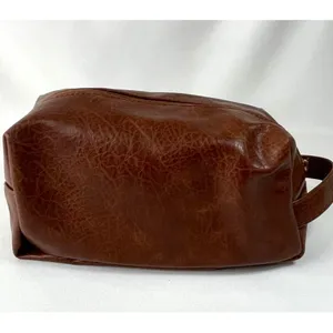 Best Brands Dopp Brown Travel Kit Toiletry Bag Makeup Case NEW Vacation Work thumbnail 3