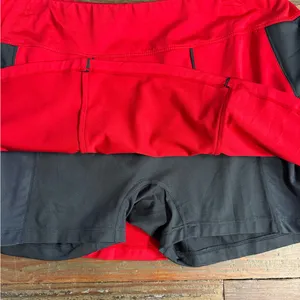 Tail Red and Black Pleated Athletic Collegiate Tennis Skort ~ Size XL 💚🍄 thumbnail 3