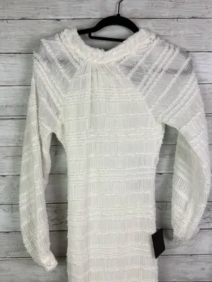 Lulus Exemplary Romance White Textured Backless Trumpet Hem Maxi Dress Size XS thumbnail 4