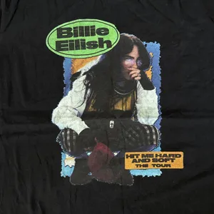 Billie Eilish Tour Tee Hit Me Hard & Soft Size M Black thumbnail 2