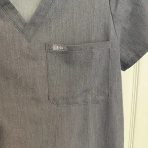 Figs The Technical Collection Catarina One Pocket Gray Scrub Top XS Medical Surg thumbnail 3