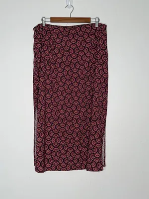 Marine Layer Ryan Midi Slip Skirt Mauve Pink Satin Bias Cut Size 12 NWT thumbnail 4