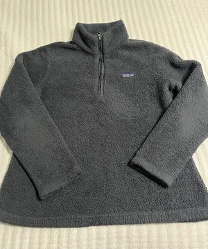 Patagonia Dark Gray Plush Quarter-Zip Fleece Pullover thumbnail 1