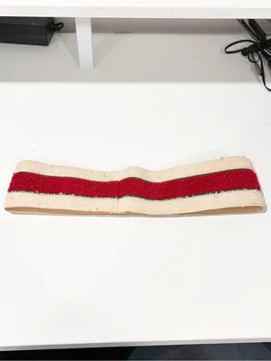 Gucci Web Logo Headband Terry Cloth Stretch Red Stripe thumbnail 5