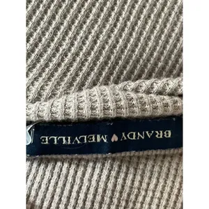 Brandy Melville Beige Taupe Waffle Knit Long Sleeve Henley Thermal Crop Top S/M thumbnail 5