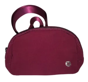 Halara Logo Casual Waist Bag Fanny Pack Burgundy Maroon Belt Bag Red Travel thumbnail 1