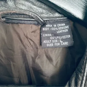 90s Vintage Women's Oversized Black Leather Jacket Size L thumbnail 9