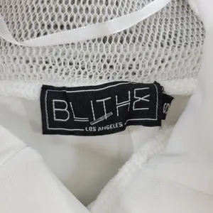 Blithe LA Nylon Mesh Dress Womens S White Sheer Lined V Neck Banded Prom New thumbnail 2