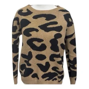 Leopard Print Sweater - Tan and Black thumbnail 4