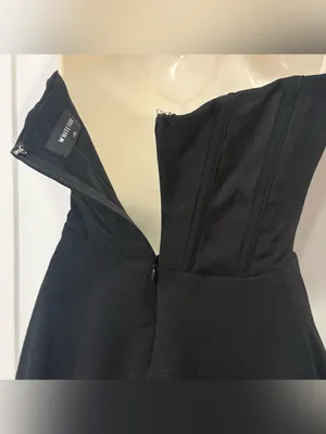 White Fox Boutique Push The Feeling Mini Dress XS Black Strapless Party Sexy thumbnail 8