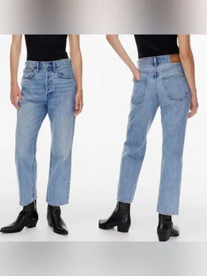 Aritzia Denim Forum‎ The ‘90s Joni Hi-Rise Loose Jeans Picture this Bleu Size 25 thumbnail 2