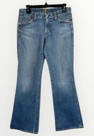 7 For All Mankind The A Pocket Blue Denim Bootcut 5 Pocket Design Size 29 thumbnail 1