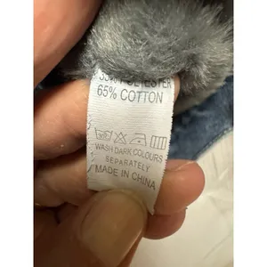 BEI BEI Women's XL Denim Truck Jacket Faux Fur Lining‎ Detach Collar NWOT thumbnail 10