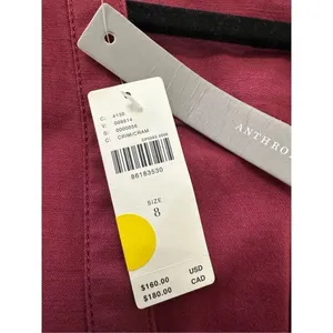 NWT ANTHROPOLOGIE Pilcro Crimson VNeck Seamed Mini Dress sz 8 thumbnail 9