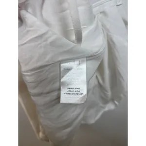 Lulus Mini Dress Womens M White Cotton‎ Linen Puff Sleeve Lace Up Back MD2965LU thumbnail 7